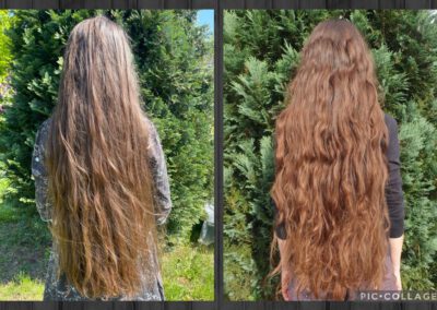 Vor und nach der Behandlung mit Effect Hair Care